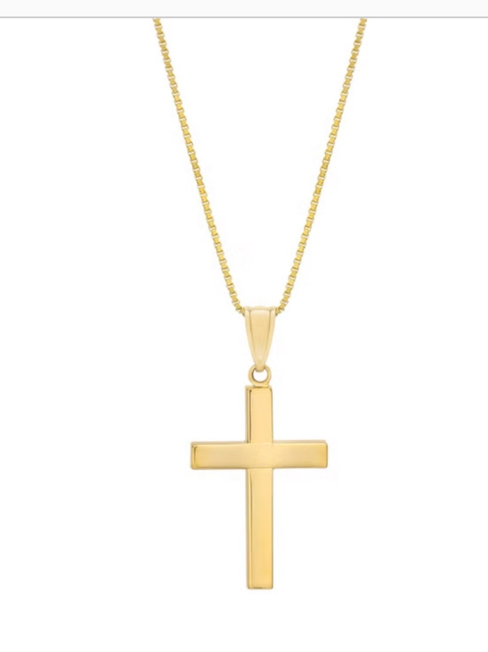 BNWT 14kt Gold High Polish Cross Pendant - Picture 7 of 9
